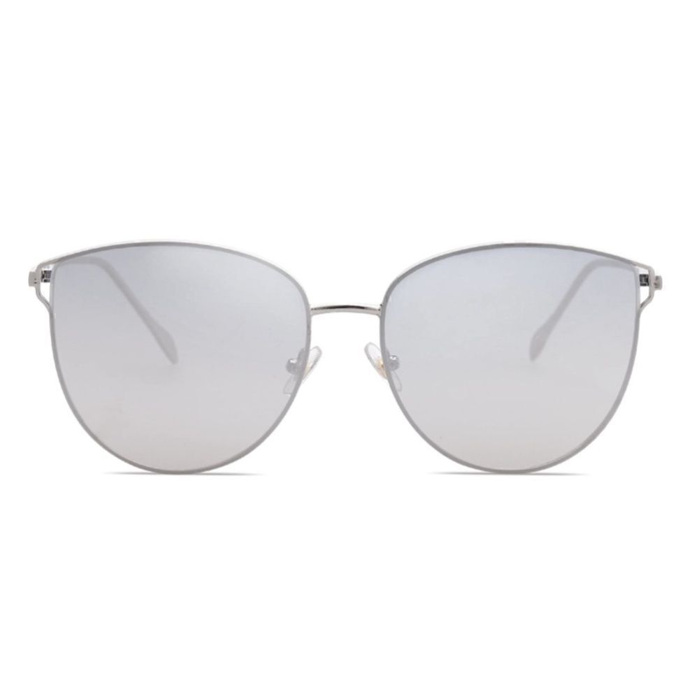Round frame flat lens Sunglasses